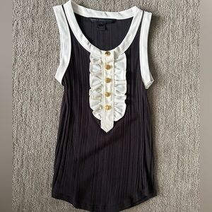 Marc Jacob’s Elegant Black and White Sleeveless Top